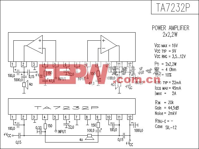 TA7232P功放电路