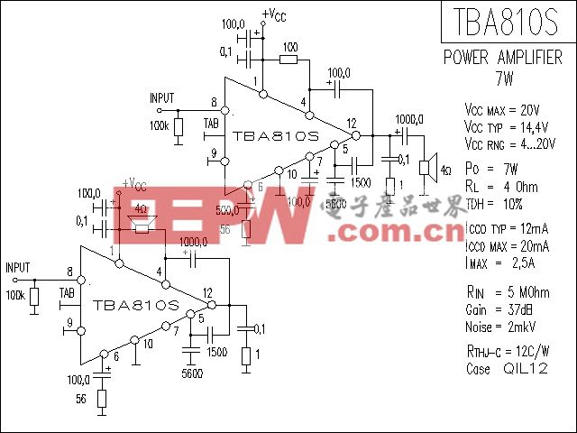 TBA810S功放电路