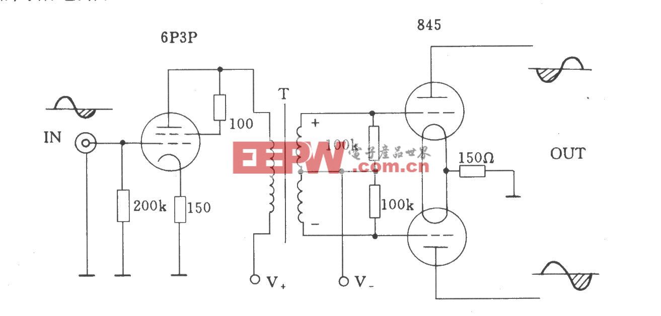 电子管变压器倒相电路