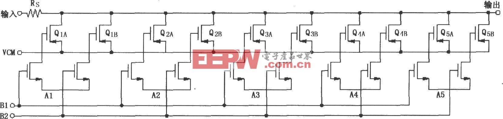 VCA2612/2613/2616可编程衰减器部分电路