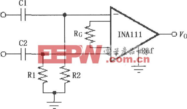 INA111构成的高通滤波电路