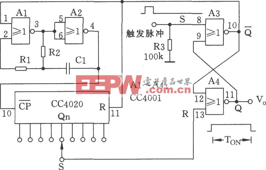 数控单稳态多谐振荡电路