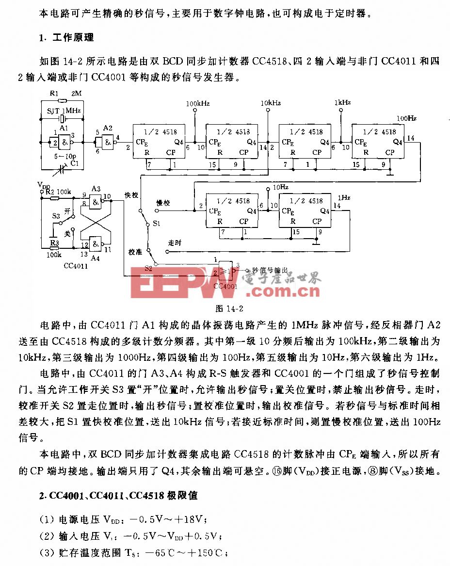 秒信号发生电路