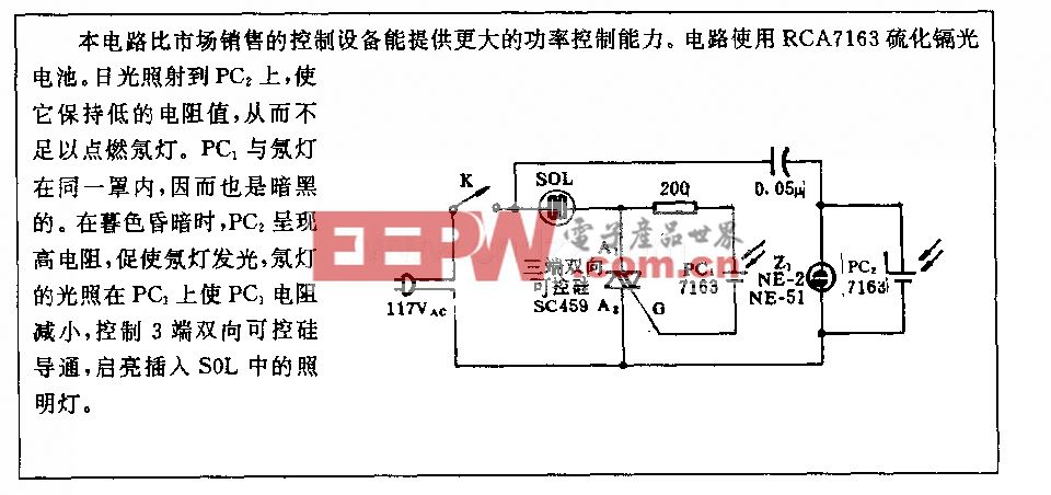 1000 W日落控制电路