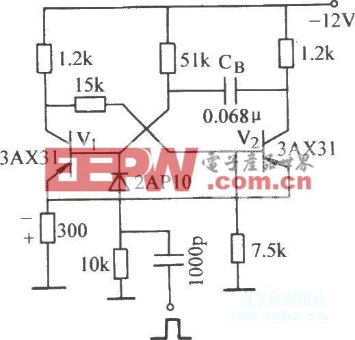 具有自给偏置的单稳态电路
