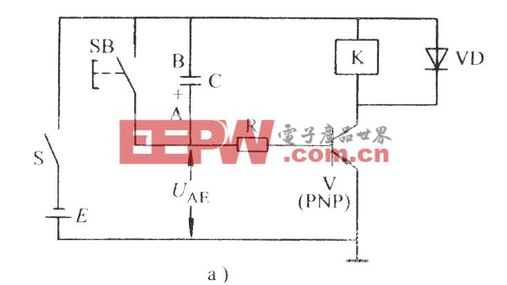 单管延时释放继电器电路