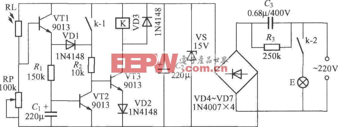 光线遥控灯开关电路(2)