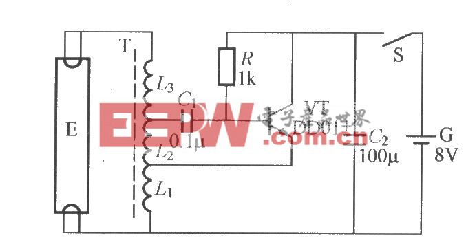 电池供电萤光灯电路(2)