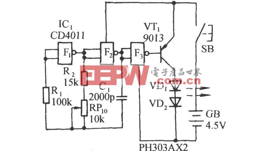 红外遥控音乐插座电路(二)(PH303A)