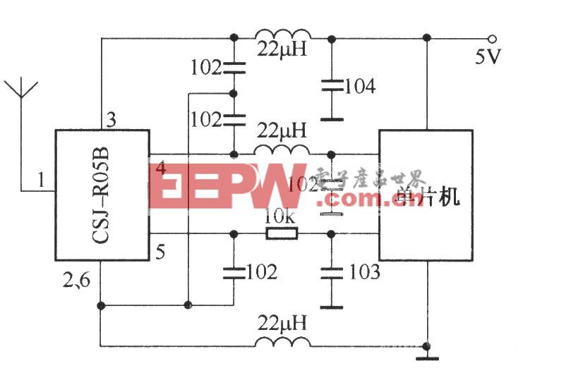 CSJ-R05B与单片机配合的应用电路