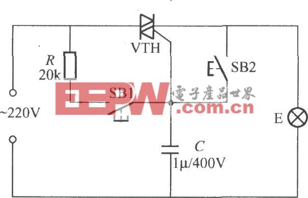 照明灯停电自锁开关电路