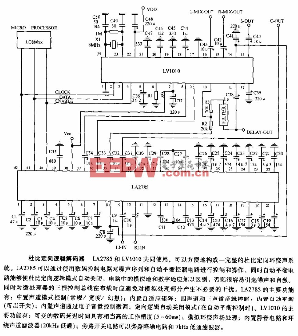 杜比定向逻辑解码器电路