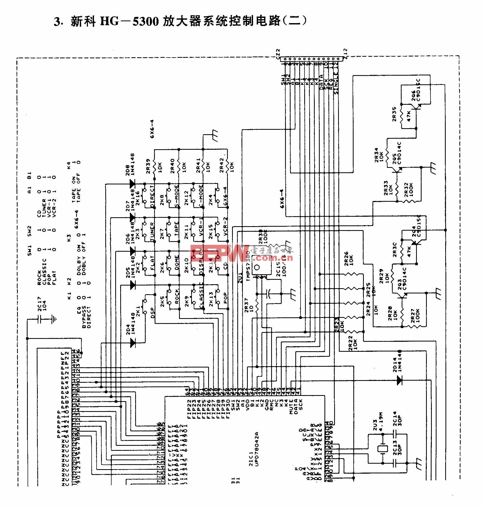 新科HG-5300放大器系统控制电路(二)