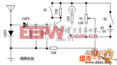 一个简易的微功率发射机场强仪电路图