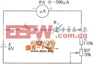 微安表内阻测试电路图