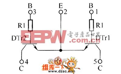 晶体三极管EMG3、UMG3N内部电路图
