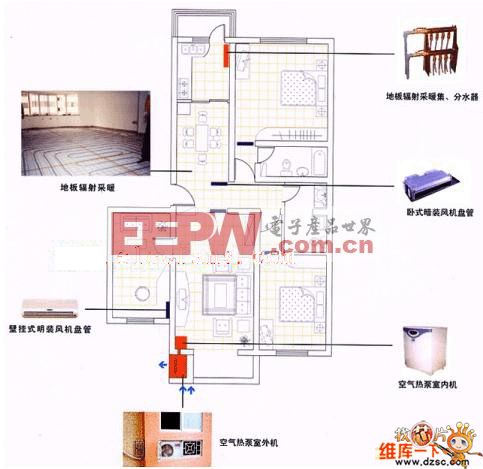 中央空调地暖一体机系统电路图二