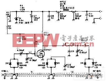 MOST管组成的手提式步话机用功放电路图