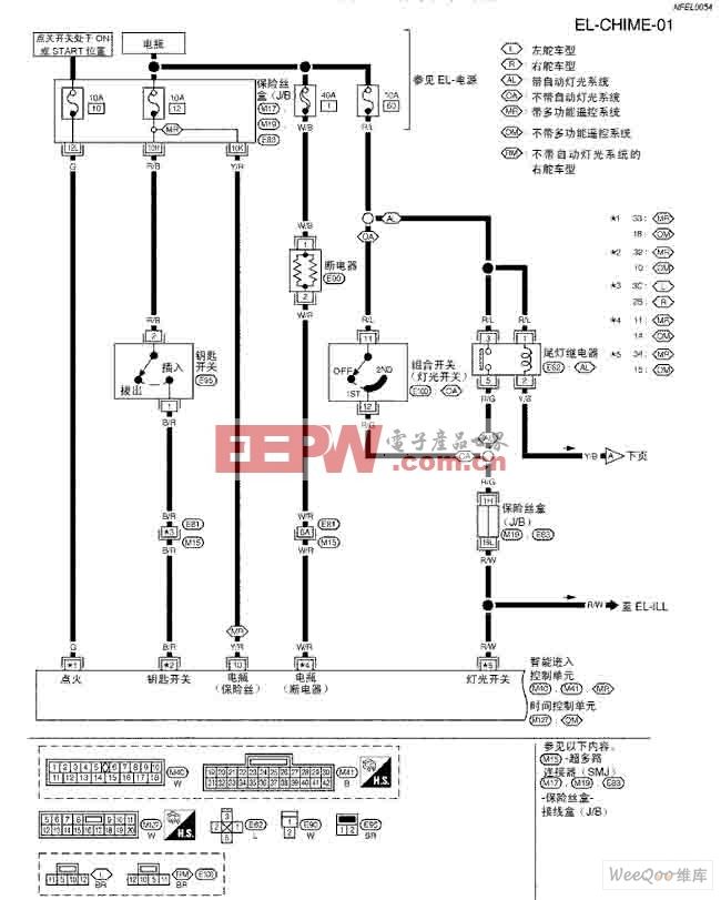 天籁A33-EL报警蜂鸣器说明及电路图一