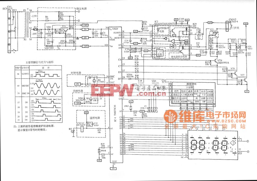 松下NN-K652电脑式微波炉电路图