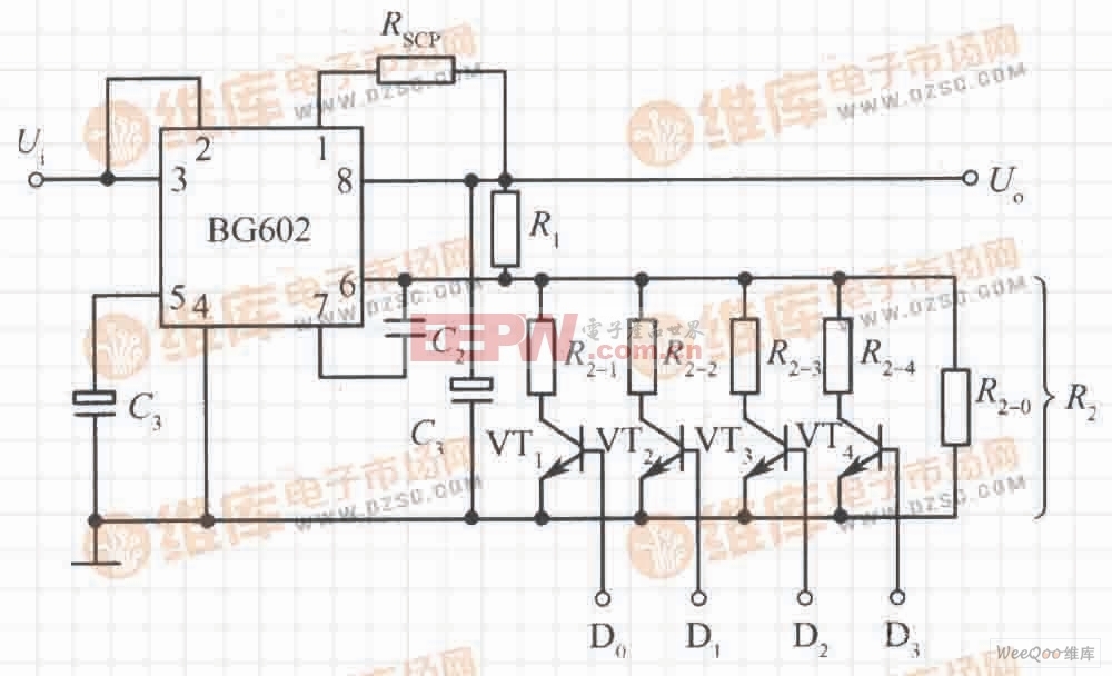 由BG602组成的逻辑控制的集成稳压电源电路
