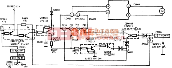 NV-M8000摄像机出盒控制电路工作原理与常见故障检修电路图