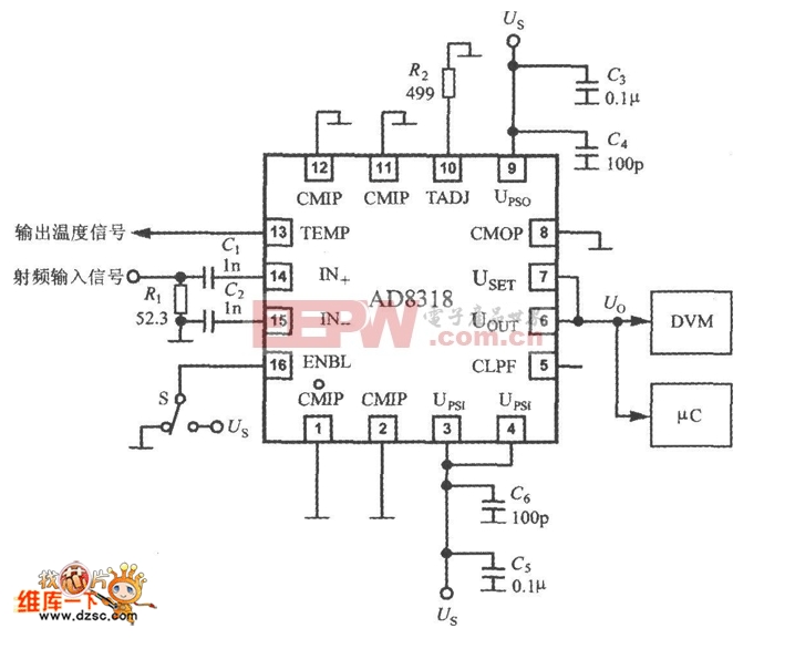 AD8318的典型应用电路图