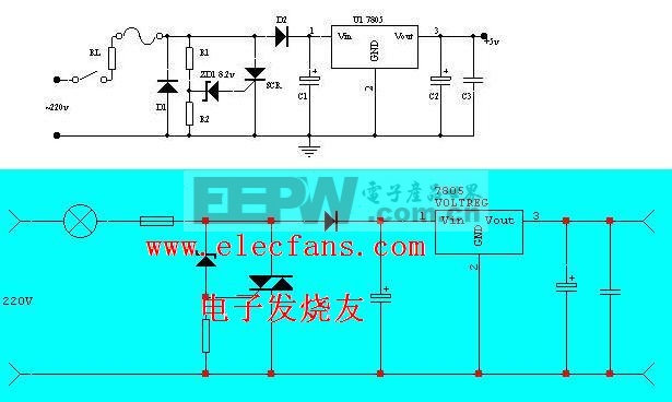 7805稳压电路