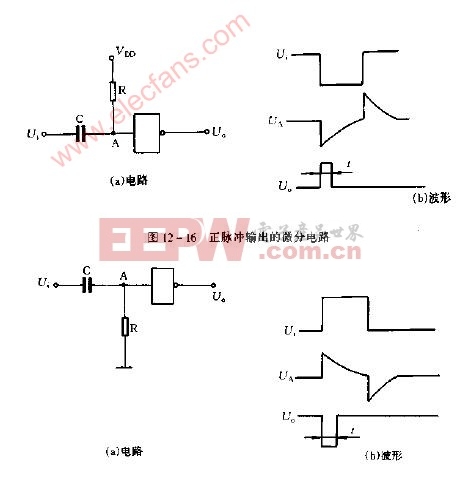 负脉冲输出的微分电路图