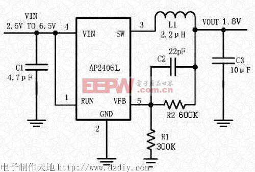 1.5MHz PFM/PWM 700mA同步降压稳压器AP2406L-----Synchronous buck converter AP2406