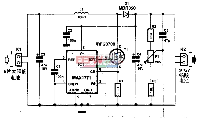 太阳能铅酸电池充电器-----MAX1771 Solar Battery Charger