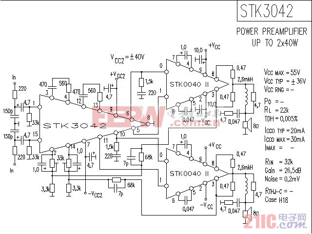 STK1042音响IC电路图.gif