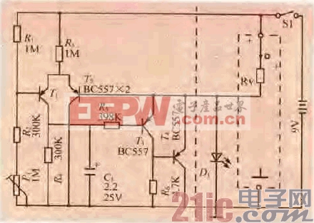 一款电池状态指示器电路