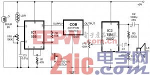 火灾报警与LDR传感器电路图