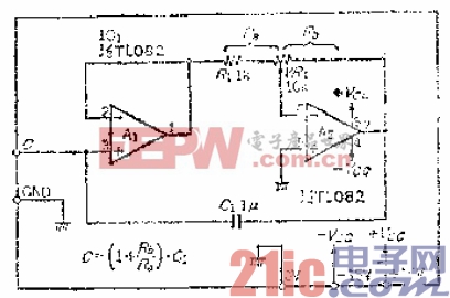 用可变电阻改变容量的电容倍增器电路