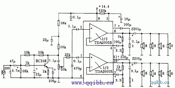 20W TDA2005S功放电路