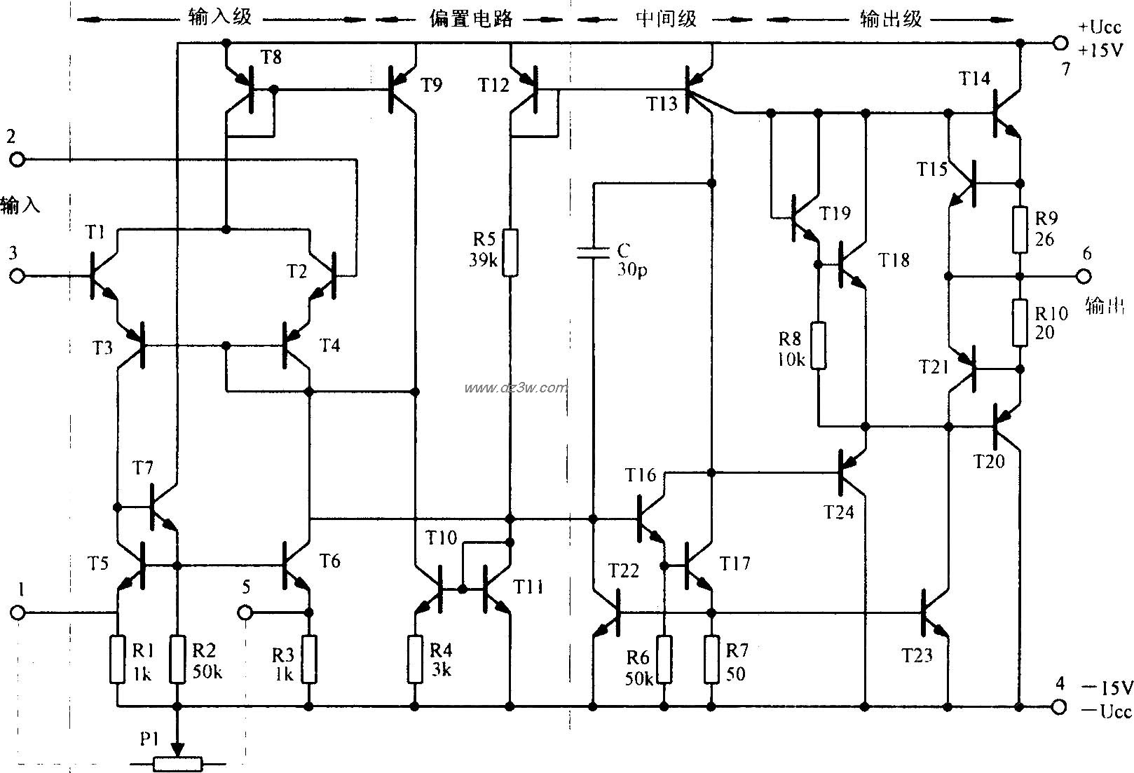 F007型集成电路内部电路