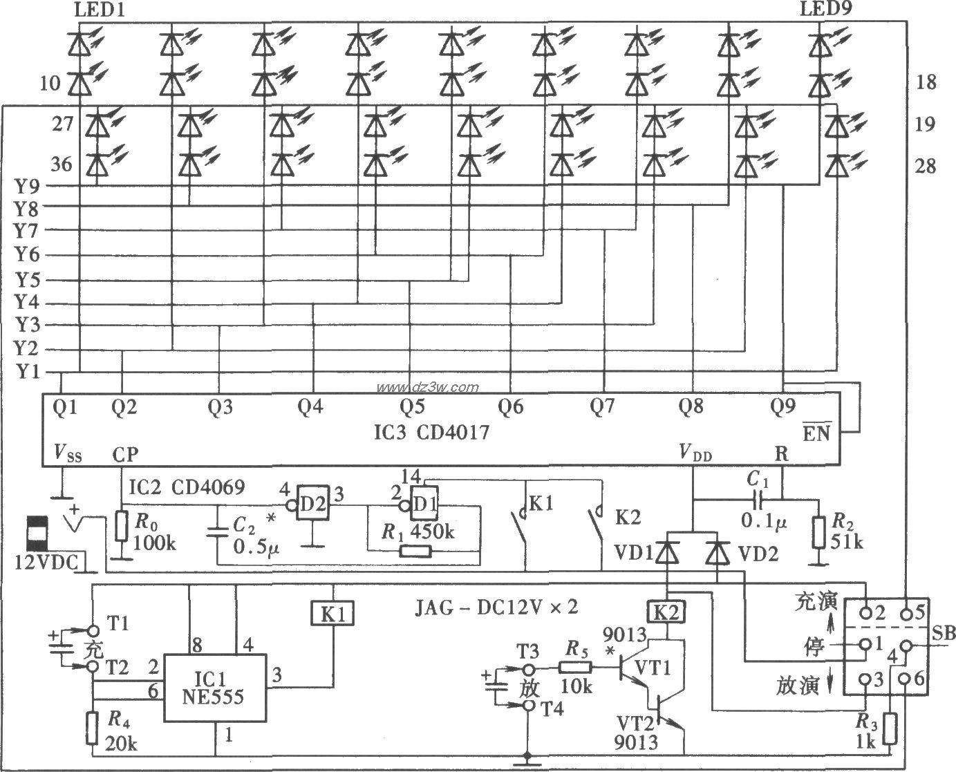 电容充放电演示仪(NE555