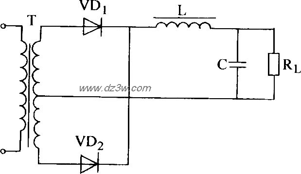 单相全波整流复式滤波电