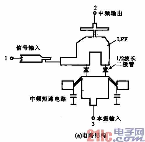 下变频器的电路结构及等效电路a