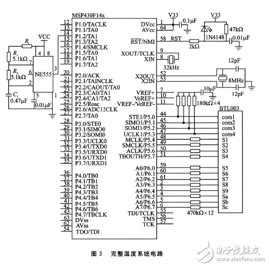 MSP430单片机热敏电阻温度测量系统电路设计