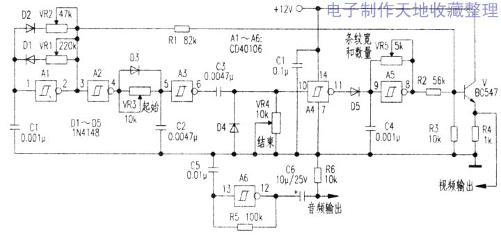 便携式电视黑白条纹发生器