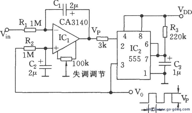 555构成的线性电压／频率变换器(一)