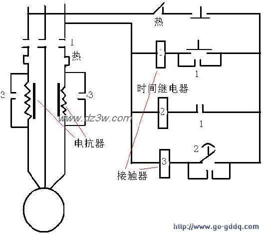 电抗降压起动电路图