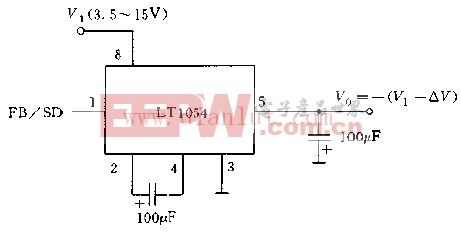 LT1054构成的负电压变换器电路