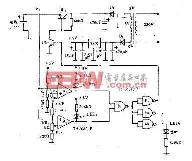 自控型电池充电器电路