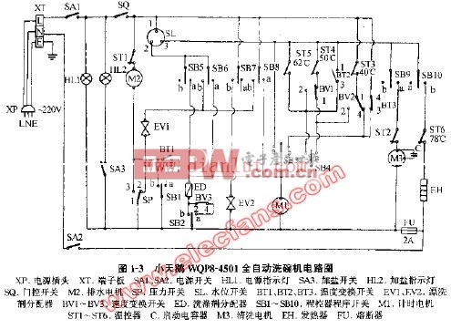 小天鹅WQP8-4501全自动洗碗机电路