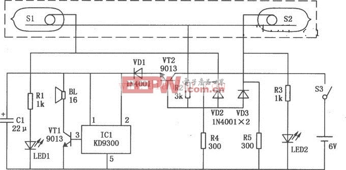 KD9300设计的电子水平仪电路
