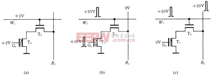 E2PROM存储单元的三种工作状态