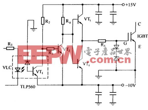 由分立元件构成的IGBT驱动电路图